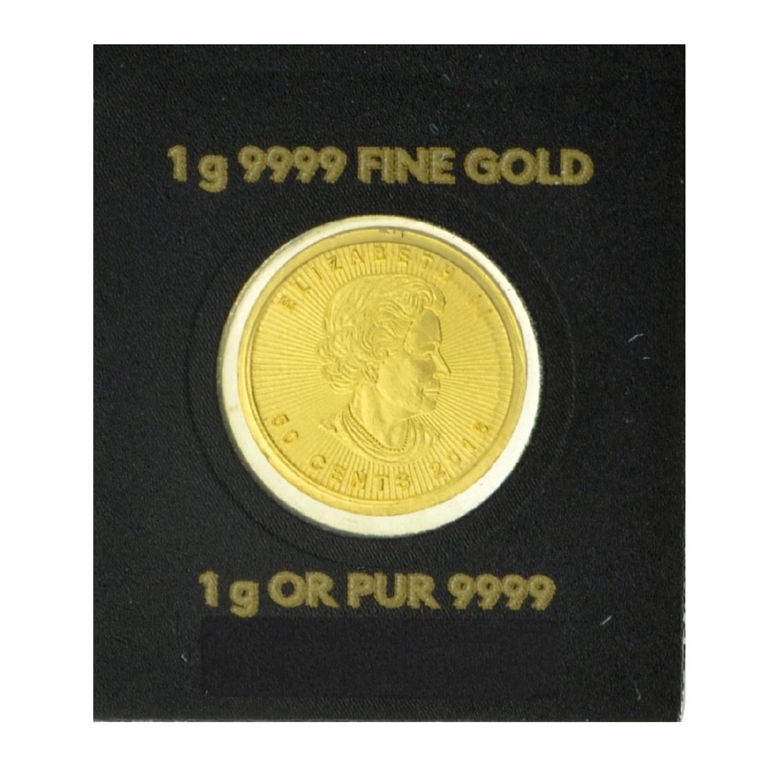 2016 1g Fine Gold Maple Leaf Royal Canadian Mint Coin: Gov. File: C-52193 2016 1g Fine Gold Maple Leaf Royal Canadian Mint Coin Asset Type: Coin Shipping: $9.95