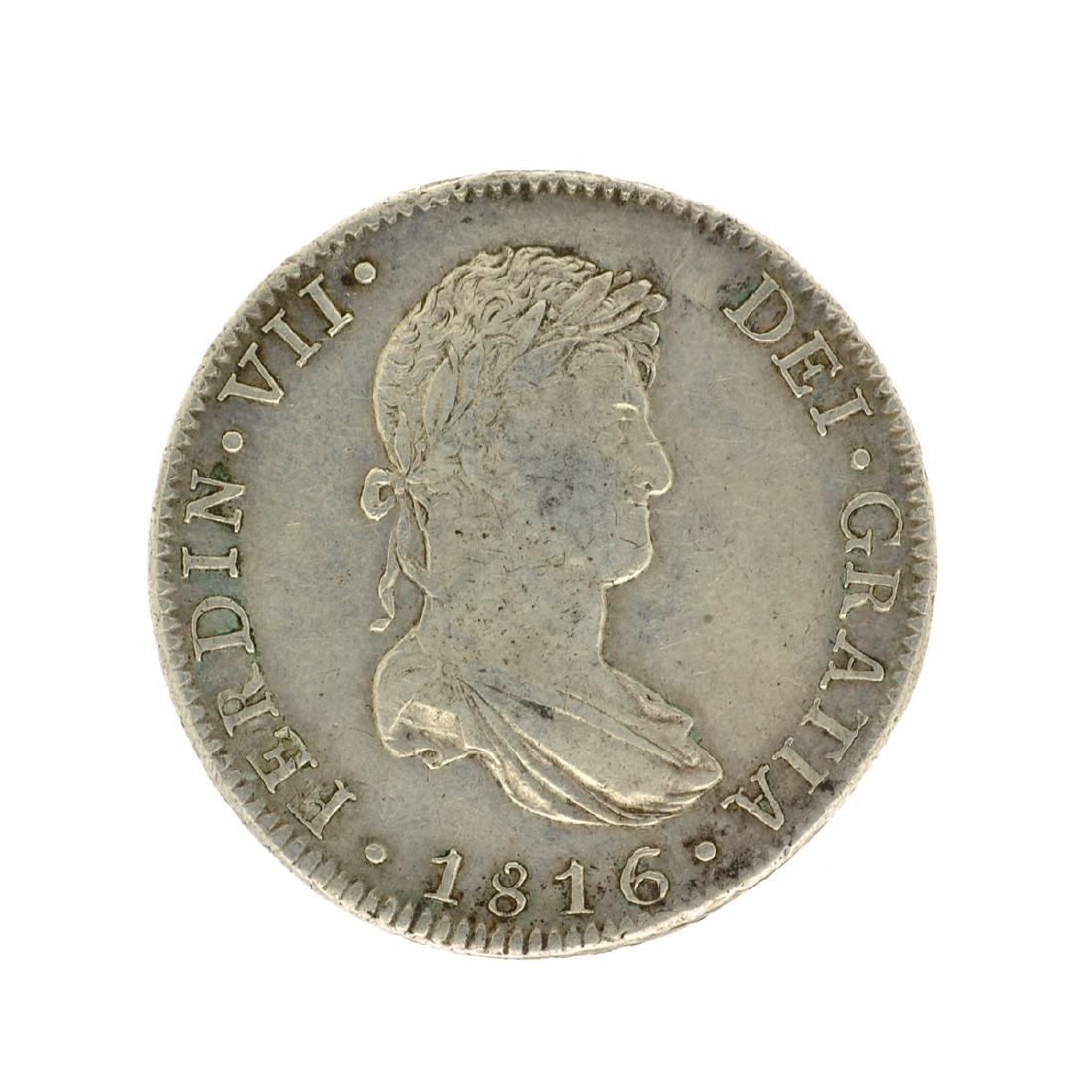 1816 Extremely Rare Eight Reales American First Silver: Gov. File: C-57325 1816 Extremely Rare Eight Reales American First Silver Dollar Coin Asset Type: Coin Shipping: $9.95
