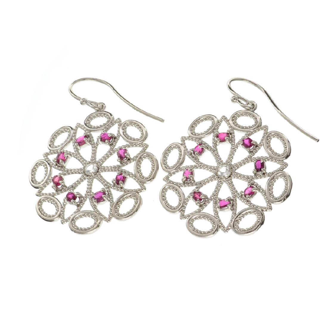 APP: 1k Fine Jewelry 1.41CT Red Ruby And White Sapphire: Gov. File: H-22657 Fine Jewelry 1.41CT Red Ruby And White Sapphire Sterling Silver Earrings Retail Replacement Value: $1.0K Asset Type: Earrings Shipping: $19.95