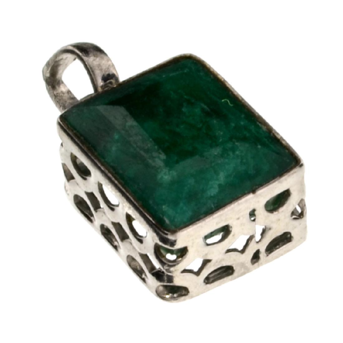 Designer Sebastian 12.57CT Rectangular Cut Green Beryl: Gov. File: K-02827 Fine Jewelry Designer Sebastian 12.57CT Rectangular Cut Green Beryl Emerald and Sterling Silver Pendant Retail Replacement Value:$0.2K Pendant Shipping: $19.95