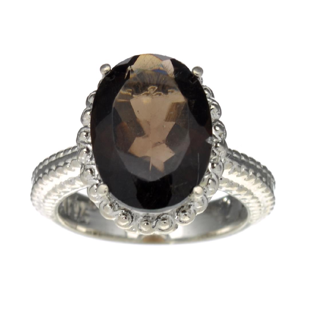 APP: 0.6k Fine Jewelry Designer Sebastian, 5.08CT Oval: Gov. File: H-30801 Fine Jewelry Designer Sebastian, 5.08CT Oval Cut Smoky Quartz And Sterling Silver Ring Retail Replacement Value: $0.6K Asset Type: Ring Shipping: $19.95