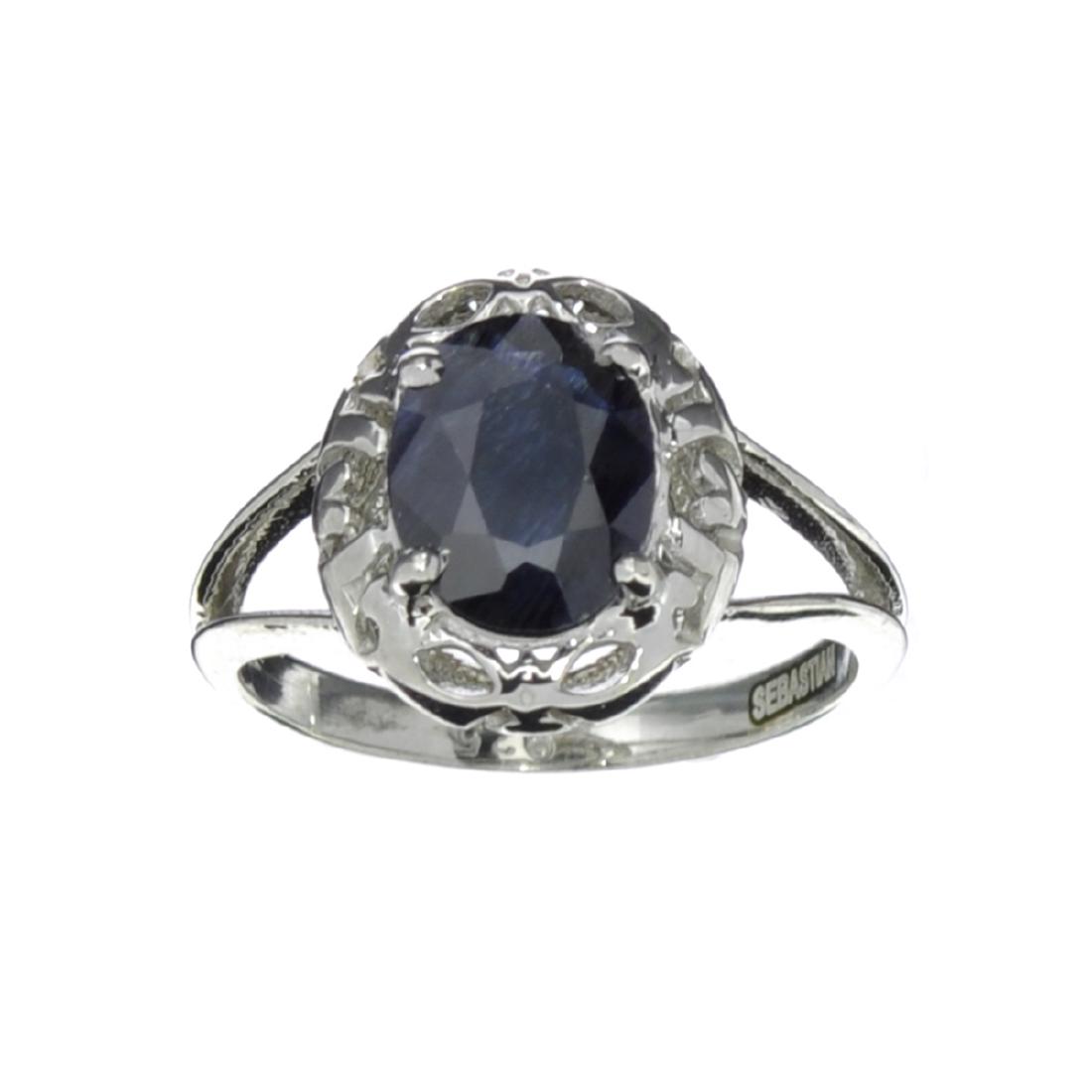 APP: 0.6k Fine Jewelry Designer Sebastian, 2.35CT Oval: Gov. File: H-29729 Fine Jewelry Designer Sebastian, 2.35CT Oval Cut Blue Sapphire And Sterling Silver Ring Retail Replacement Value: $0.6K Asset Type: Ring Shipping: $19.95
