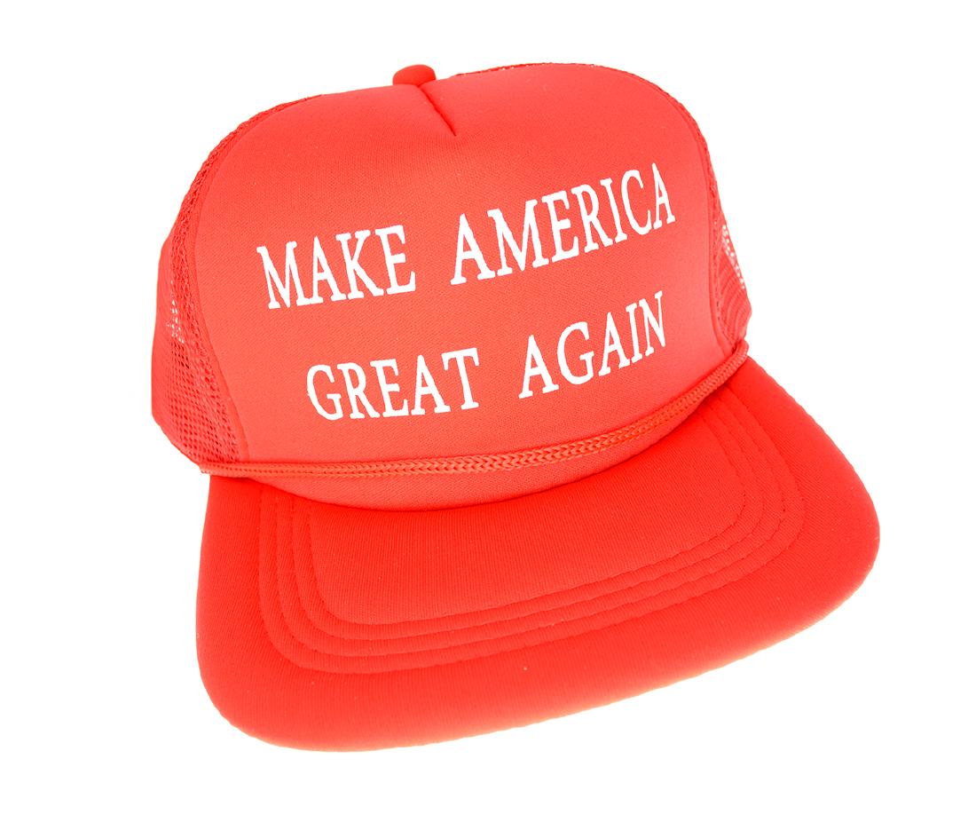 Donald Trump 2016 Presidential Candidate Adjustable: Gov. File: M-05621 Donald Trump 2016 Presidential Candidate Adjustable Mesh ''''Make America Great Again'''' Hat Asset Type: Collectable Shipping: $24.95. Item may be pick up only, or require addition