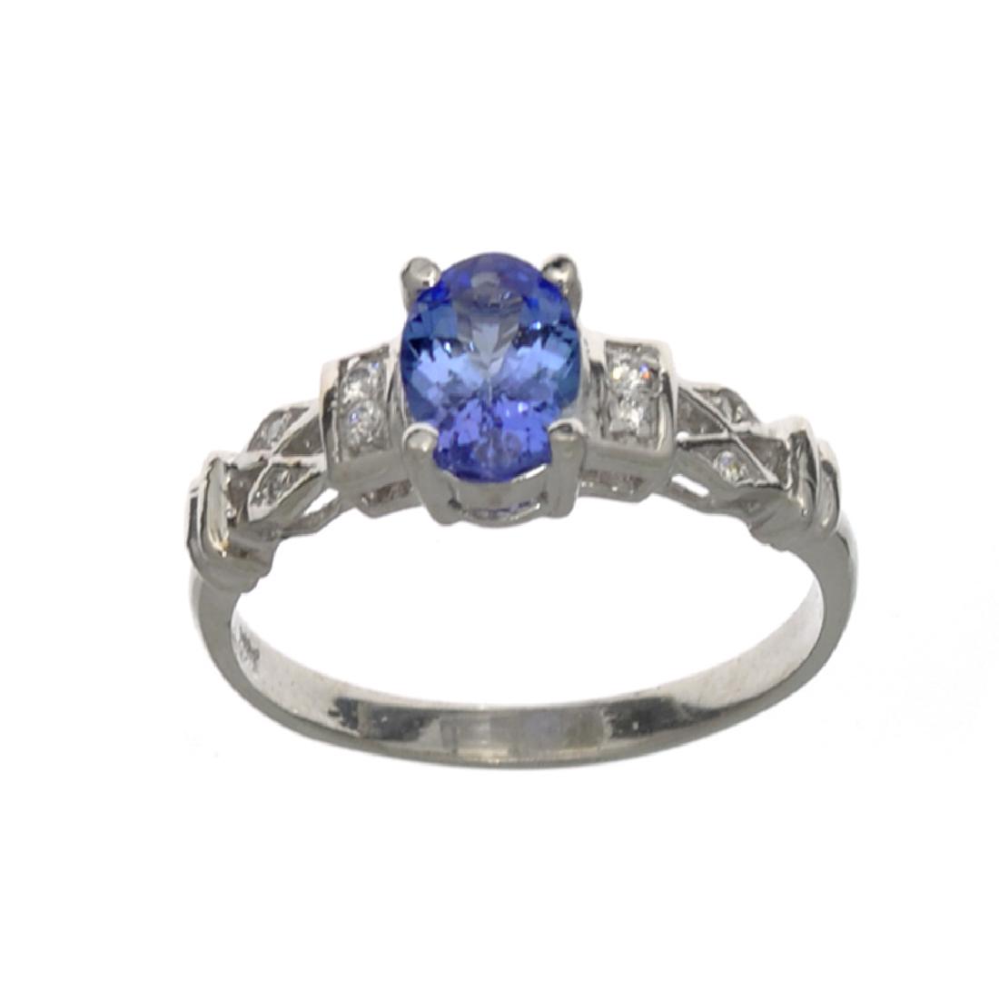 APP: 1.5k Fine Jewelry 14KT White Gold, 1.01CT: Gov. File: H-21313 Fine Jewelry 14KT White Gold, 1.01CT Tanzanite And White Sapphire Ring Retail Replacement Value: $1.5K Asset Type: Ring Shipping: $19.95