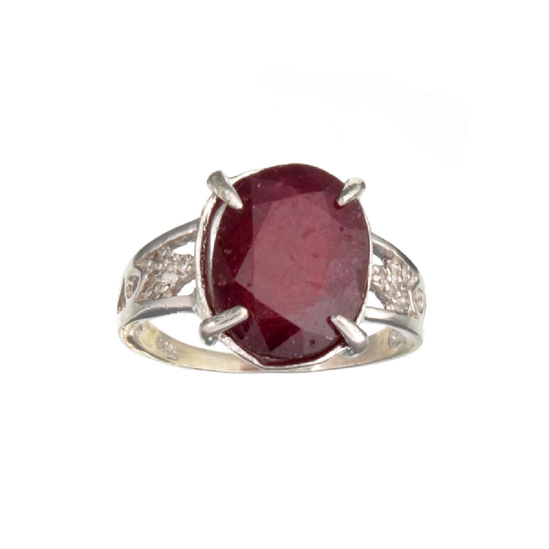 Fine Jewelry Designer Sebastian 7.59CT Ruby And: Gov. File: K-10120 Fine Jewelry Designer Sebastian 7.59CT Ruby And Colorless Topaz Platinum Over Sterling Silver Ring Retail Replacement Value:$3.5K Ring Shipping: $19.95