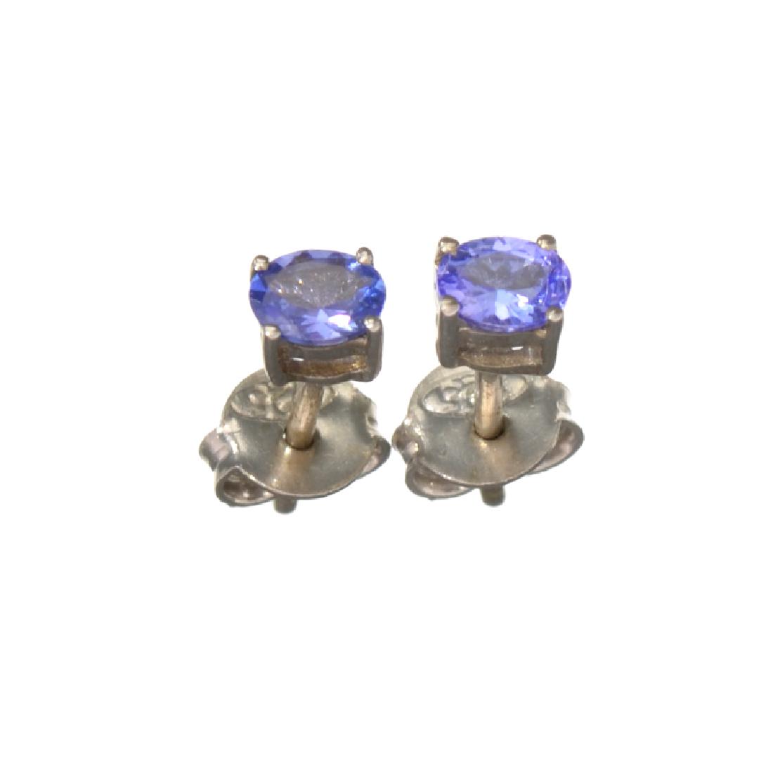 APP: 0.6k Fine Jewelry Designer Sebastian 0.30CT Oval: Gov. File: K-10205 Fine Jewelry Designer Sebastian 0.30CT Oval Cut Tanzanite And Sterling Silver Earrings Retail Replacement Value:$0.5KEarrings Shipping: $19.95