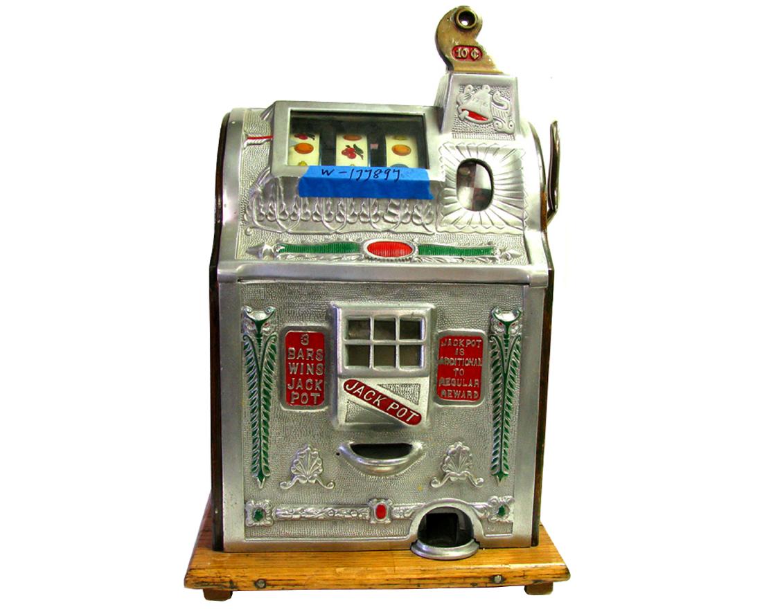 10 Cent Mills Gooseneck Jackpot Slot Machine P