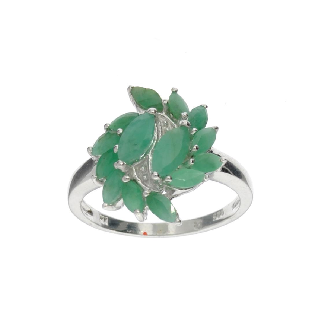 APP: 0.5k Fine Jewelry 0.96CT Marquise Cut Green: Gov. File: H-27932 Fine Jewelry 0.96CT Marquise Cut Green Emerald And Sterling Silver Ring Retail Replacement Value: $0.5K Asset Type: Ring Shipping: $19.95