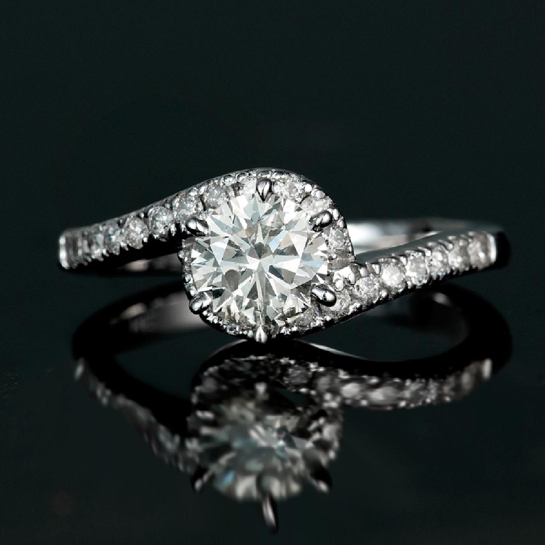 APP: 5.2k *Fine Jewelry 14 kt. White Gold, 1.00CT Round: Gov. File: H-18832 *Fine Jewelry 14 kt. White Gold, 1.00CT Round Brilliant Cut Diamond Engagement Ring (VGN A-58) Retail Replacement Value: $5.2K Asset Type: Ring Shipping: $19.95