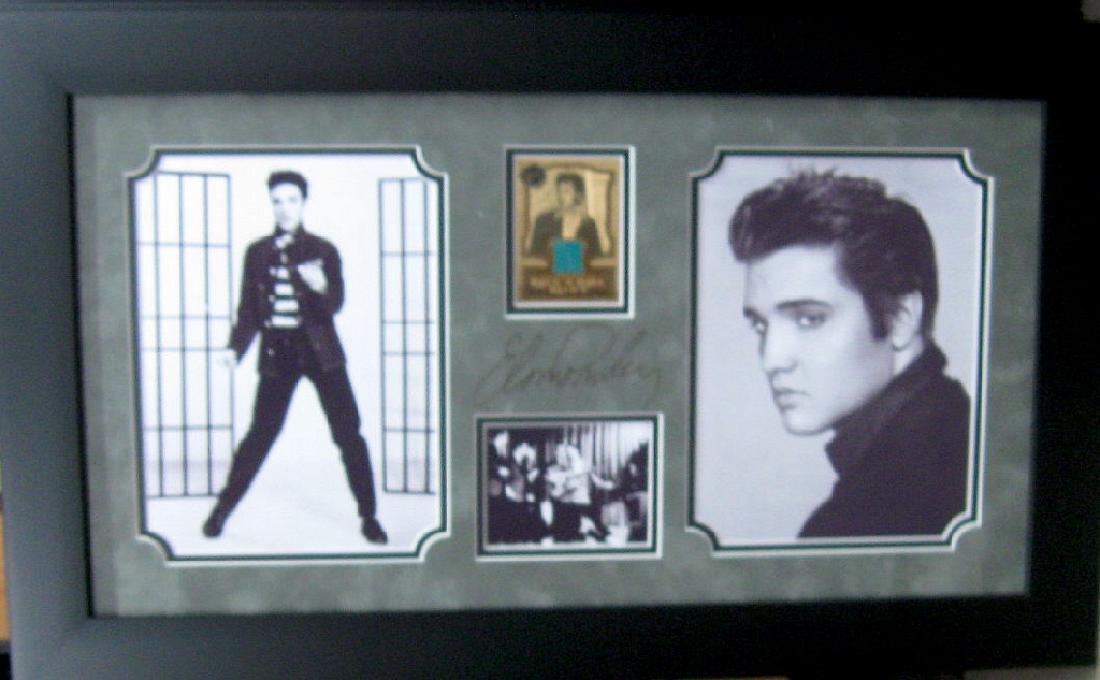 Engraved Elvis Presley Signature With Real Swatch of: Gov. File: M-11704 Engraved Elvis Presley Signature With Real Swatch of Clothing Asset Type: Elvis Presley Shipping: $24.95. Item may be pick up only, or require additional shipping charges due to wei