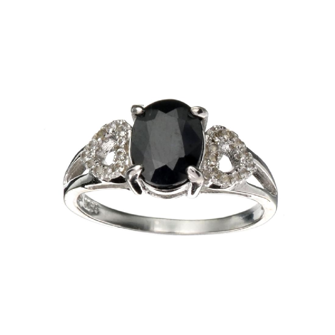 APP: 0.7k Fine Jewelry 1.75CT Blue Sapphire And: Gov. File: H-06042 Fine Jewelry 1.75CT Blue Sapphire And Colorless Topaz Platinum Over Sterling Silver Ring Retail Replacement Value: $0.7K Asset Type: Ring Shipping: $19.95