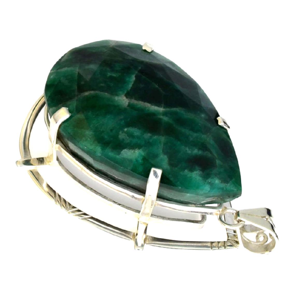 Fine Jewelry Designer Sebastian 343.73CT Pear Cut Green: Gov. File: K-03215 Fine Jewelry Designer Sebastian 343.73CT Pear Cut Green Beryl Emerald and Sterling Silver Pendant Retail Replacement Value:$5.6K Pendant Shipping: $19.95