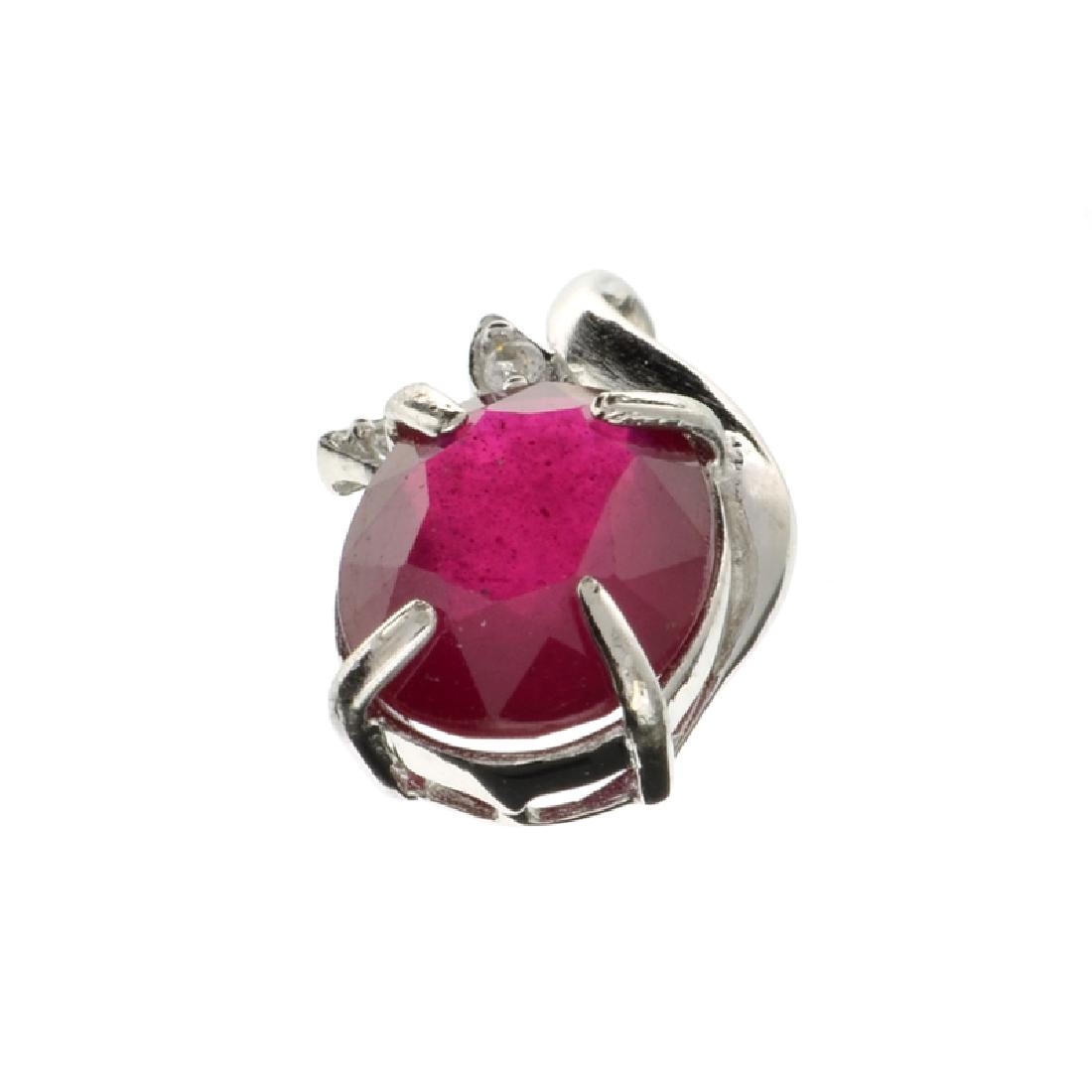 APP: 2.9k Fine Jewelry 4.26CT Ruby And Topaz Sterling: Gov. File: H-01642 Fine Jewelry 4.26CT Ruby And Topaz Sterling Silver Pendant Retail Replacement Value: $2.9K Asset Type: Pendant Shipping: $19.95