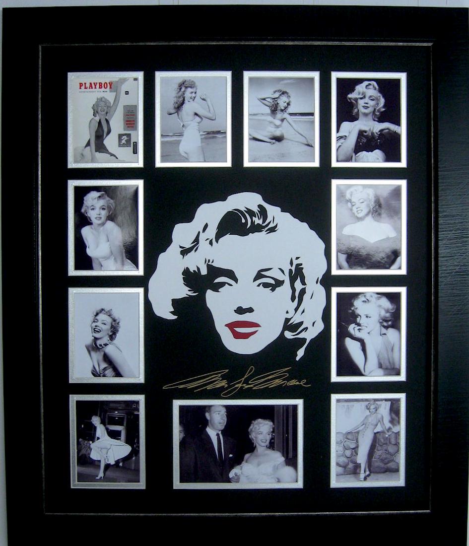 Marilyn Monroe Laser Engraved Signature Collage: Gov. File: M-11653 Marilyn Monroe Laser Engraved Signature Collage Asset Type: Marilyn MonroeShipping: $24.95. Item may be pick up only, or require additional shipping charges due to weight or size.