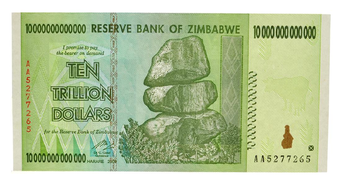 10 Trillion Dollar Zimbabwe Note: Gov. File: C-48014 10 Trillion Dollar Zimbabwe Note Asset Type: Coin Shipping: $9.95