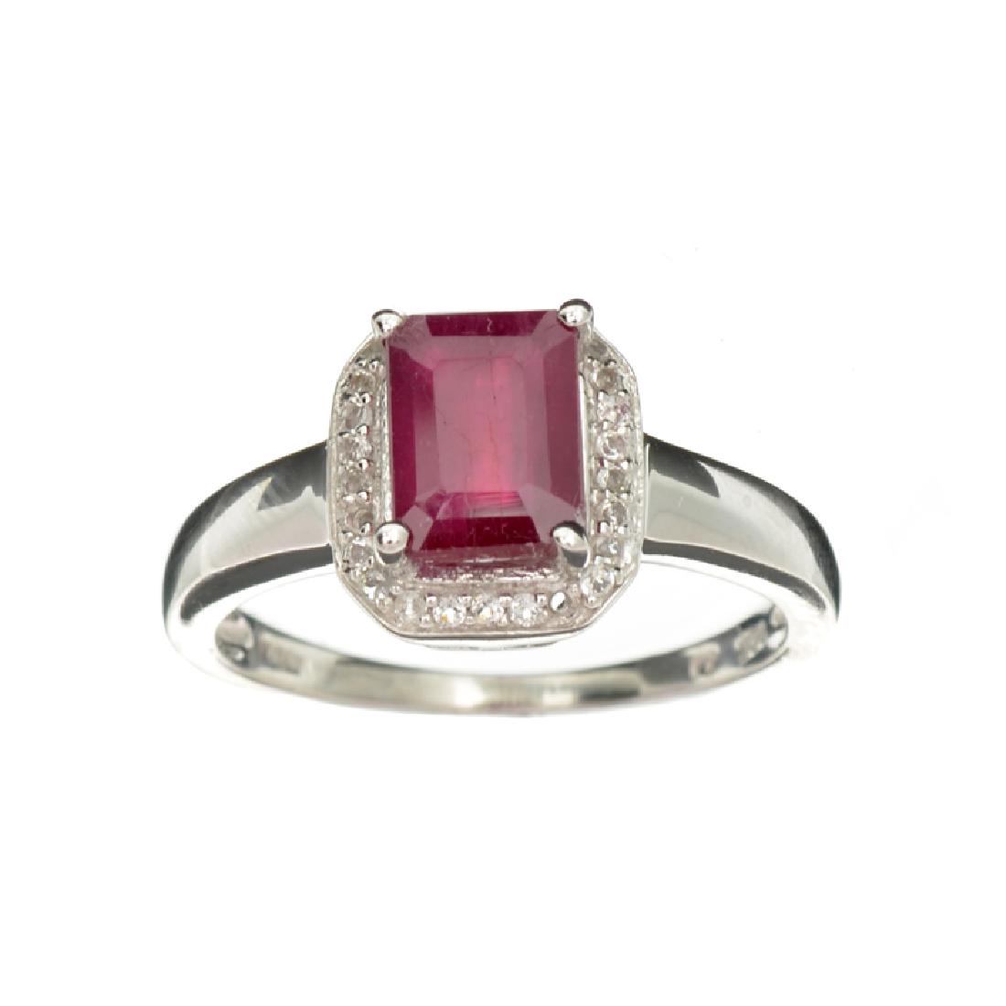 APP: 0.9k Fine Jewelry 1.98CT Red Ruby And White: Gov. File: H-23892 Fine Jewelry 1.98CT Red Ruby And White Sapphire Sterling Silver Ring Retail Replacement Value: $0.9K Asset Type: Ring Shipping: $19.95