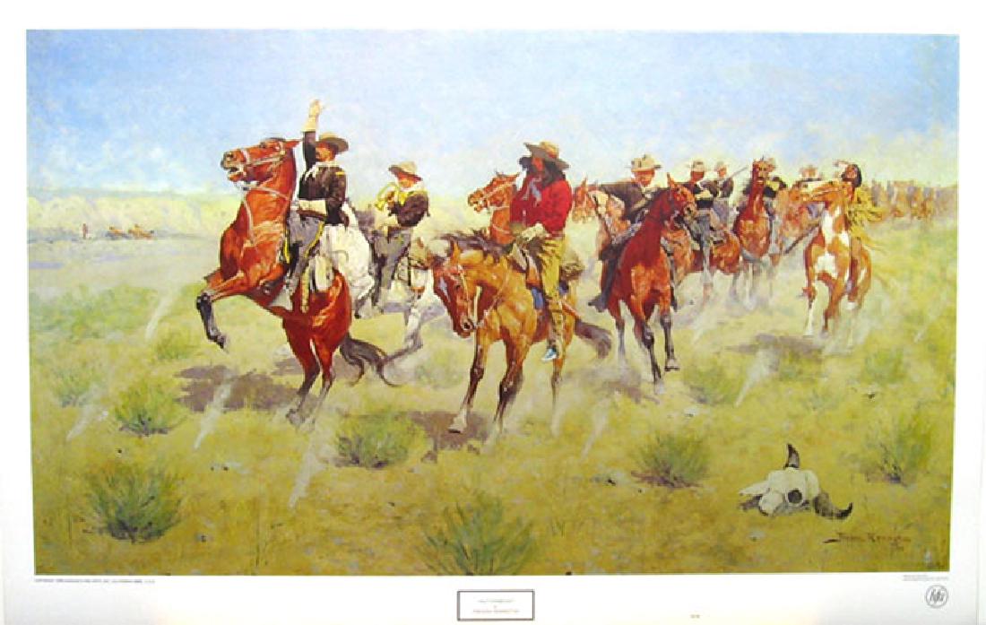 FREDERIC REMINGTON (After) Halt-Dismount Print, 32'' x: Gov. File: P-07447 Frederic Remington FREDERIC REMINGTON: (After) Halt-Dismount Print 32 inches x 20.5 inches (Unframed) Shipping: $24.95