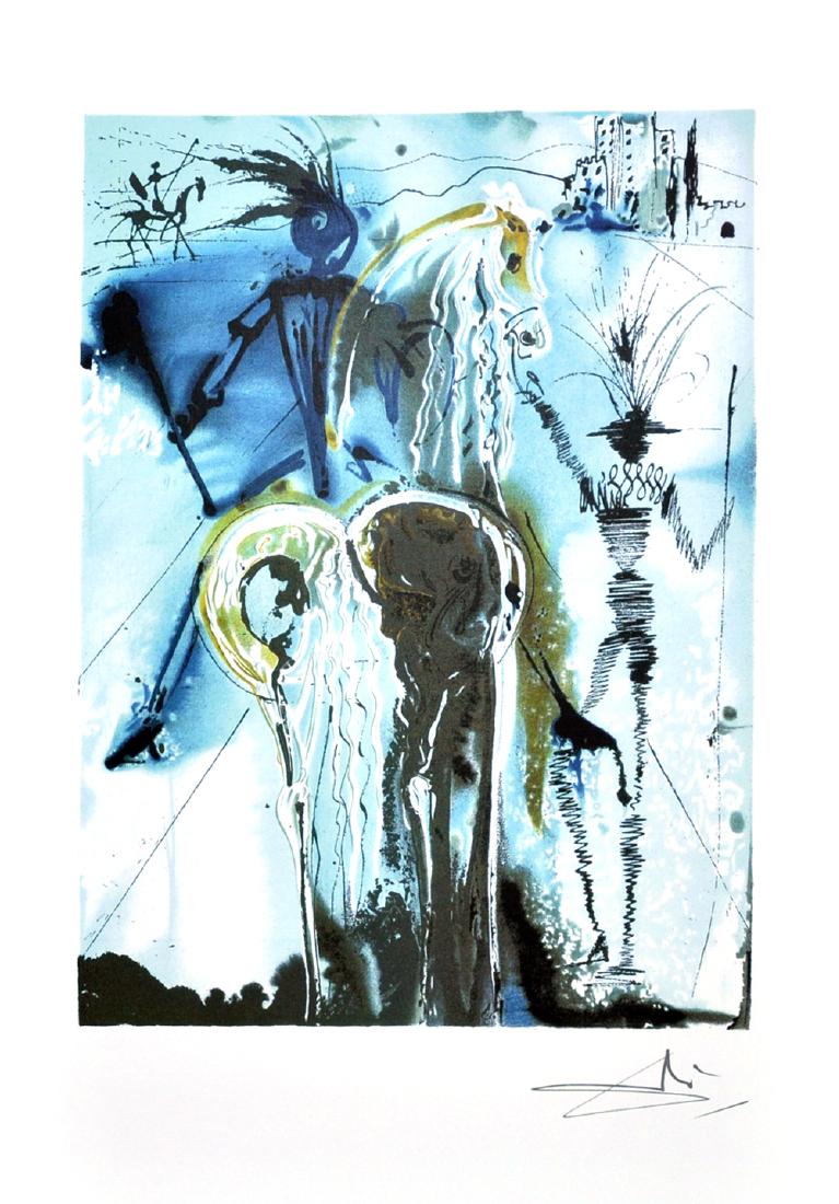 SALVADOR DALI (After) Don Quiochette Lithograph, 112 of: Gov. File: P-07603 Salvador Dali SALVADOR DALI: (After) Don Quiochette Lithograph 15 inches x 22 inches (Unframed) Shipping: $24.95