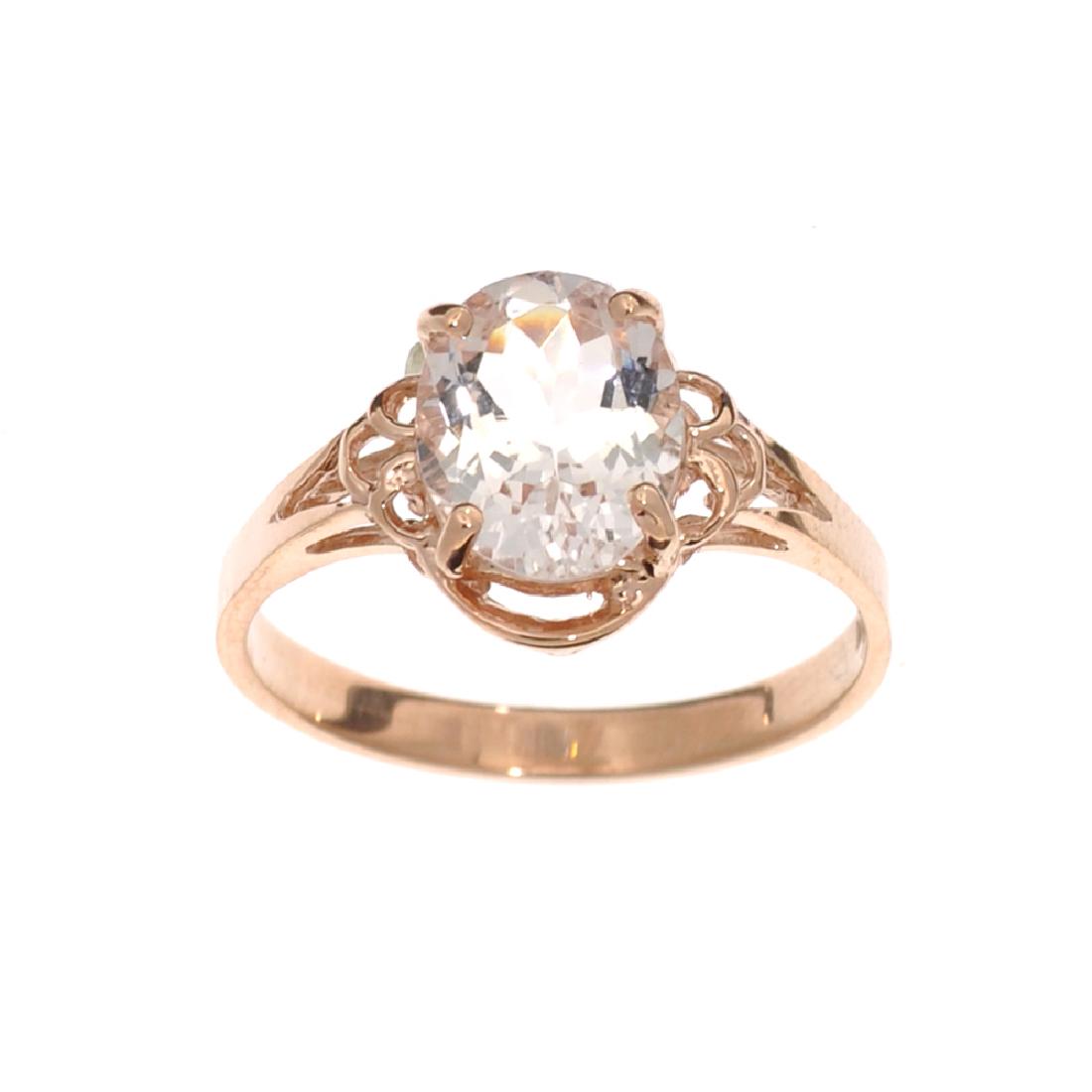 APP: 1.4k Fine Jewelry 14 KT Gold, 1.65CT Oval Cut: Gov. File: H-26503 Fine Jewelry 14 kt Gold, 1.65CT Oval Cut Morganite Ring Retail Replacement Value: $1.4K Asset Type: Ring Shipping: $19.95