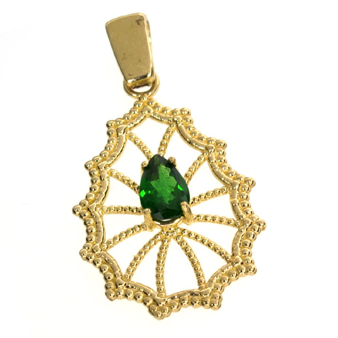 APP: 1.6k 14 kt Gold 0.42CT Pear Cut Tsavorite Pendant: Gov. File: 64411 14 kt Gold 0.42CT Pear Cut Tsavorite Pendant Retail Replacement Value: $1.6K Asset Type: Pendant Shipping: $19.95