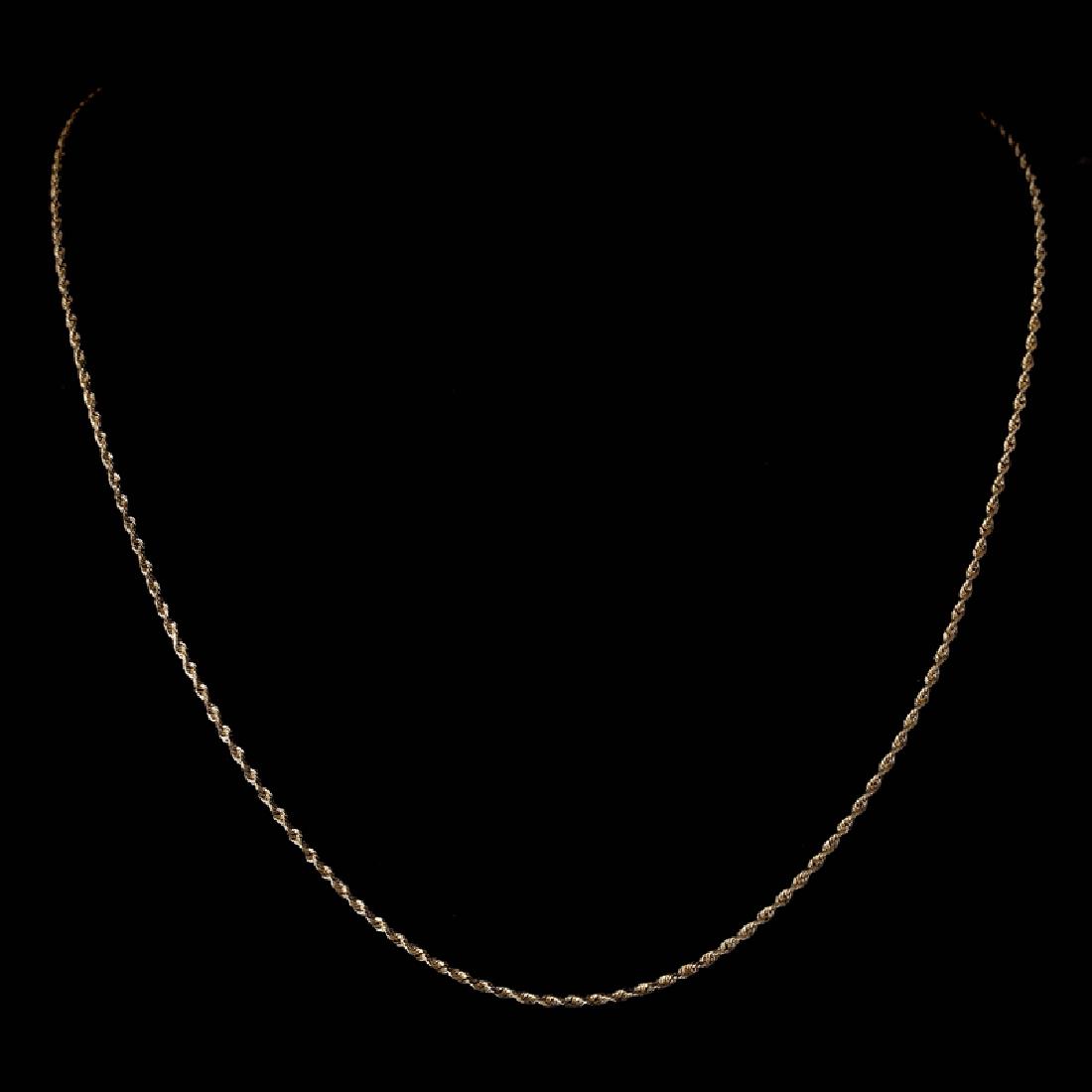 *Fine Jewelry 14 KT Gold, 3.7GR, 18'' Diamond Cut Rope: Gov. File: H-22070 *Fine Jewelry 14 kt Gold, 3.7GR, 18'' Diamond Cut Rope Chain (GL 3.7-1) Asset Type: Chain Shipping: $19.95