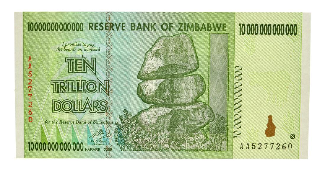 10 Trillion Dollar Zimbabwe Note: Gov. File: C-48022 10 Trillion Dollar Zimbabwe Note Asset Type: Coin Shipping: $9.95