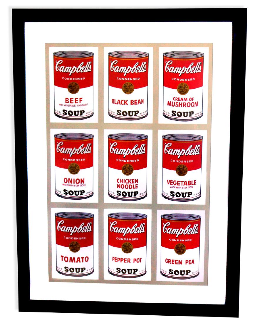 Andy Warhol (After) Museum Framed Print Campbell's: Gov. File: M-08490 Andy Warhol (After) Museum Framed Print Campbell's Soup Cans Asset Type: PrintShipping: $24.95. Item may be pick up only, or require additional shipping charges due to weight or siz