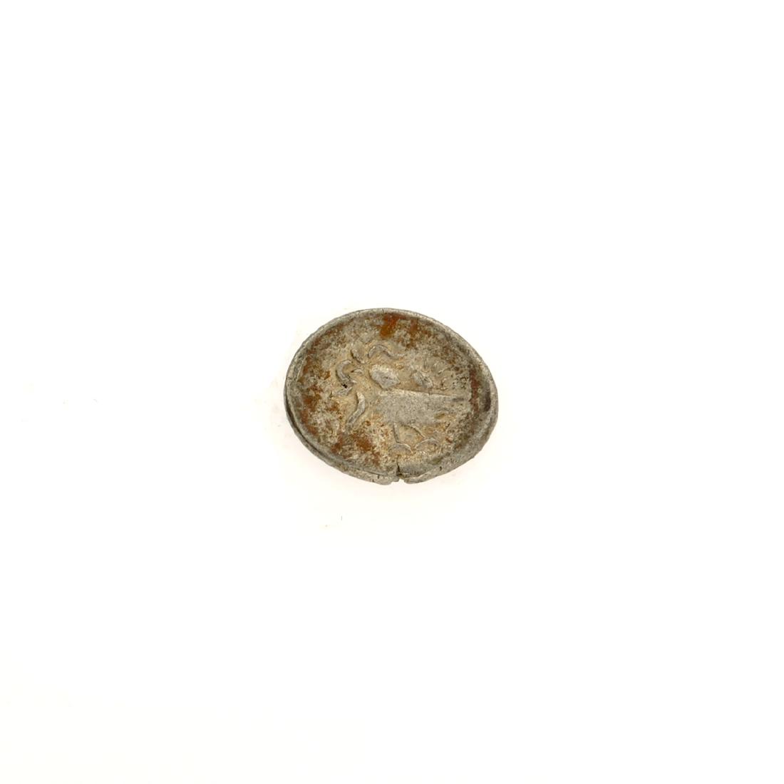 1847 Cambodia Billion 1/8 Tical Hamza Bird Facing Left,: Gov. File: C-48787 1847 Cambodia Billion 1/8 Tical Hamza Bird Facing Left, Uniface Coin Asset Type: Coin Shipping: $9.95