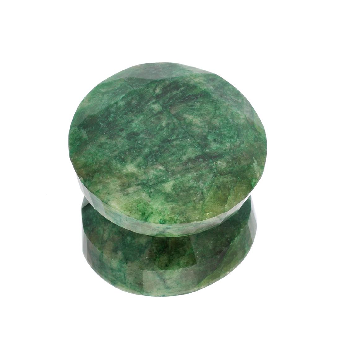 APP: 2.4k 942.60CT Round Cut Green Beryl Emerald: Gov. File: H-38566 942.60CT Round Cut Green Beryl Emerald Gemstone Retail Replacement Value: $2.4K Asset Type: Gemstone Shipping: $19.95