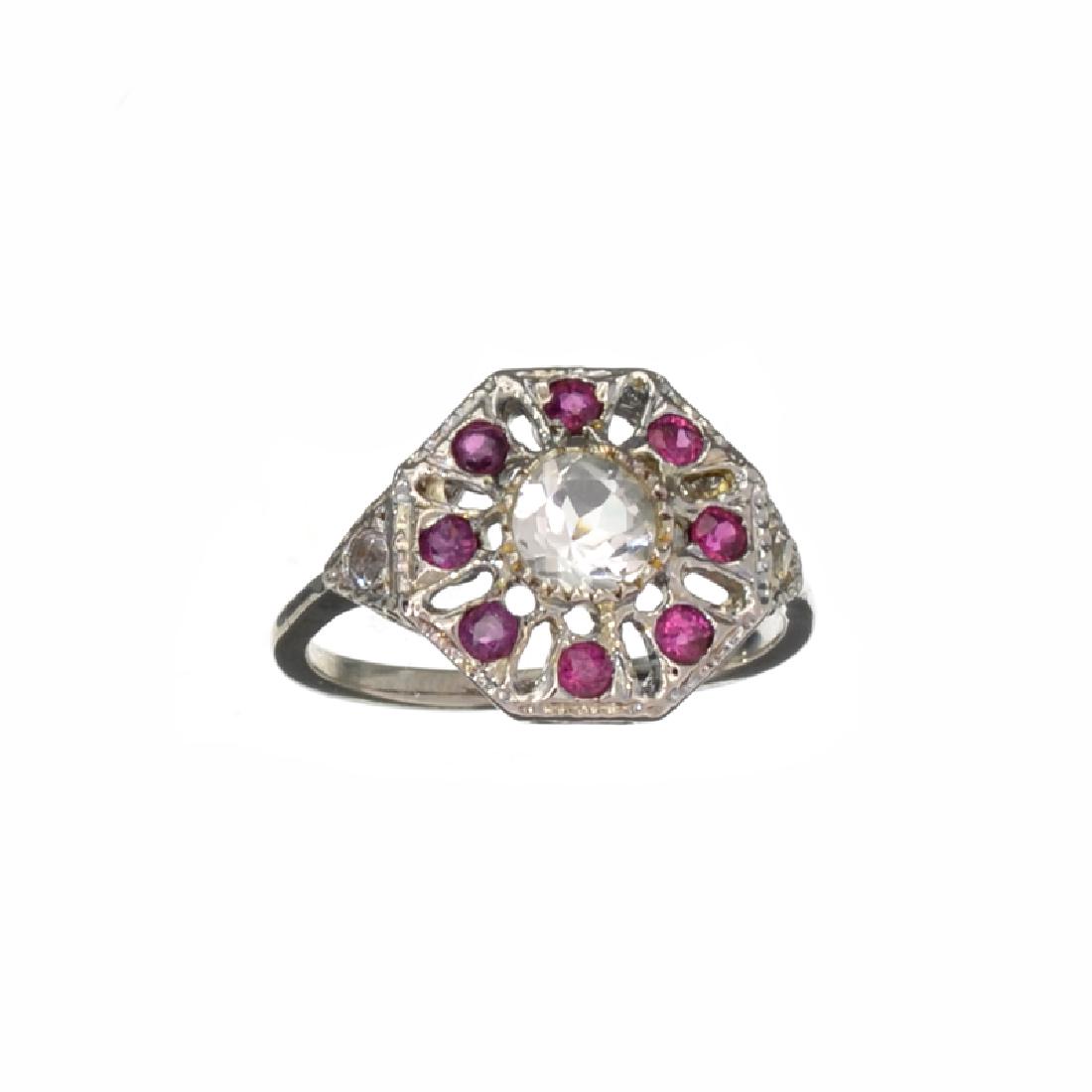 APP: 0.8k Fine Jewelry 0.15CT Round Cut Ruby And Topaz: Gov. File: H-00002 Fine Jewelry 0.15CT Round Cut Ruby And Topaz Platinum Over Sterling Silver Ring Retail Replacement Value: $0.8K Asset Type: Ring Shipping: $19.95
