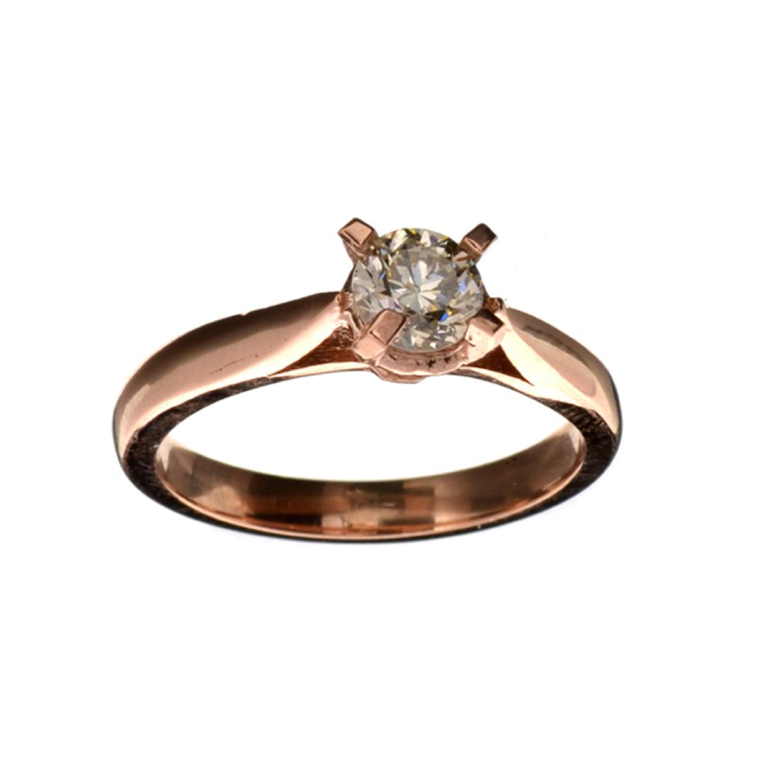 APP: 4.8k Fine Jewelry 14 kt. Rose Gold, 0.54CT Round: Gov. File: H-00478 Fine Jewelry 14 kt. Rose Gold, 0.54CT Round Cut Diamond Ring Retail Replacement Value: $4.8K Asset Type: Ring Shipping: $19.95