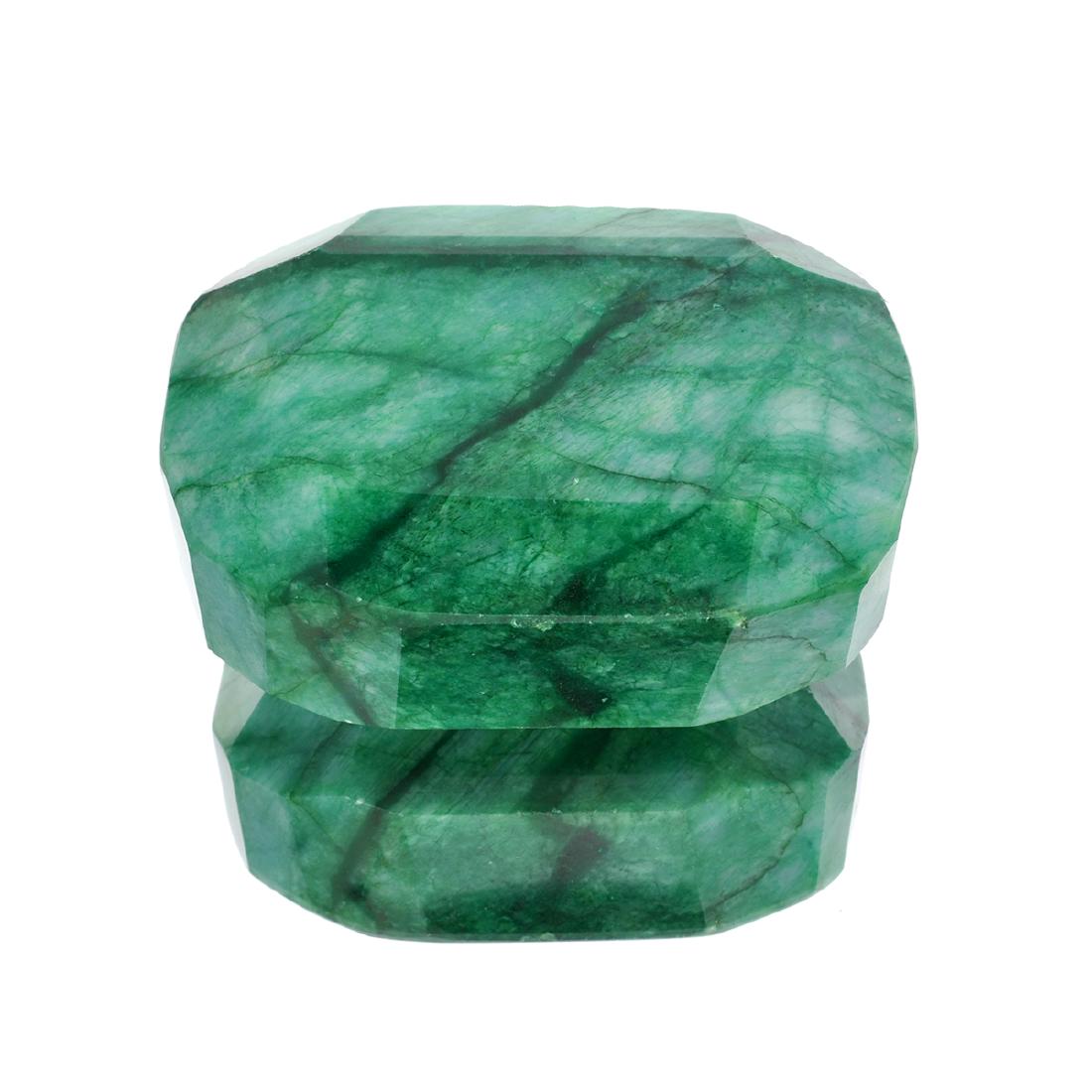 APP: 5.8k 2,338.83CT Rectangular Cushion Cut Green: Gov. File: H-38538 2,338.83CT Rectangular Cushion Cut Green Beryl Emerald Gemstone Retail Replacement Value: $5.8K Asset Type: Gemstone Shipping: $19.95