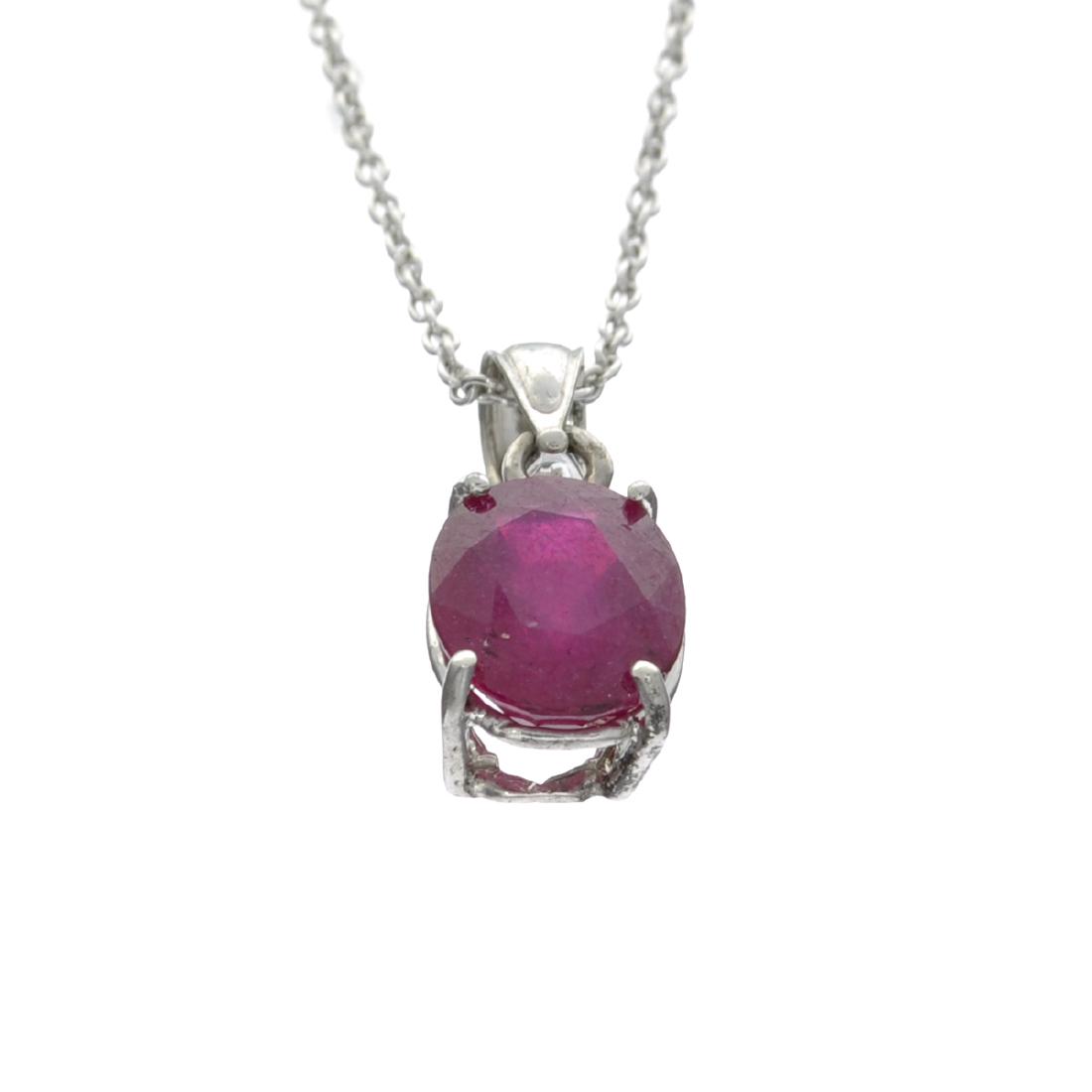 Fine Jewelry Designer Sebastian 3.63CT Oval Cut Ruby: Gov. File: H-30624 Fine Jewelry Designer Sebastian, 3.63CT Oval Cut Ruby And Sterling Silver Pendant With Chain Retail Replacement Value: $0.8K Asset Type: Pendant Shipping: $19.95
