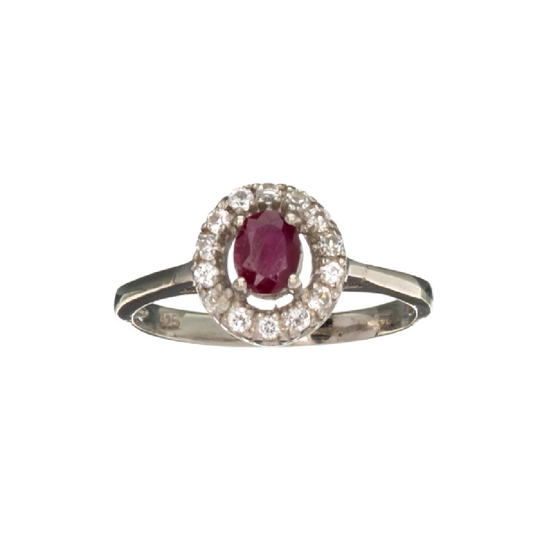 APP: 0.5k Fine Jewelry 0.81CT Oval Cut Ruby And White: Gov. File: H-20464 Fine Jewelry 0.81CT Oval Cut Ruby And White Sapphire Sterling Silver Ring Retail Replacement Value: $0.5K Asset Type: Ring Shipping: $19.95