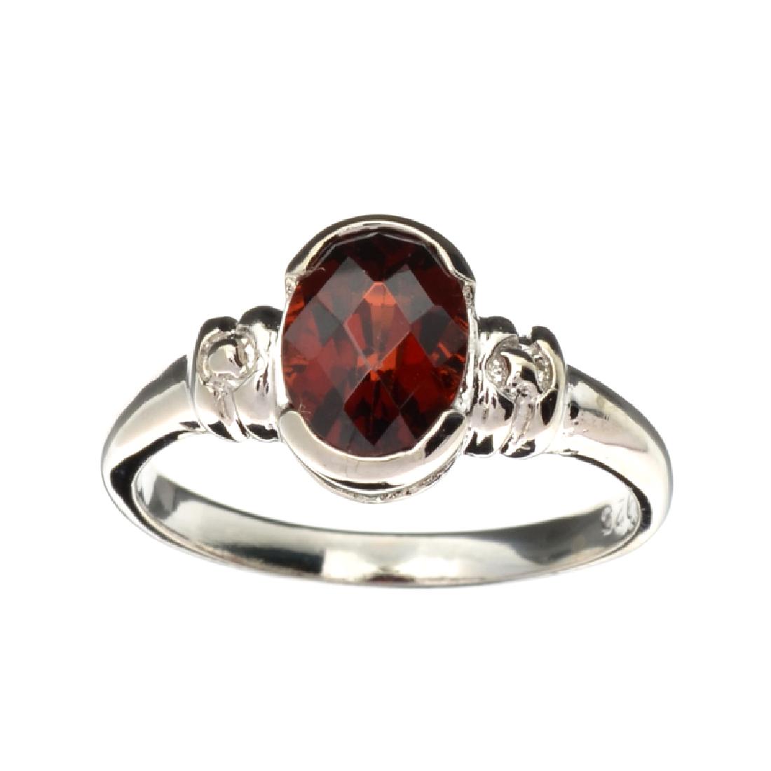 APP: 1k Fine Jewelry 1.75CT Oval Cut Almandite Garnet: Gov. File: H-06233 Fine Jewelry 1.75CT Oval Cut Almandite Garnet And Platinum Over Sterling Silver Ring Retail Replacement Value: $1.0K Asset Type: Ring Shipping: $19.95