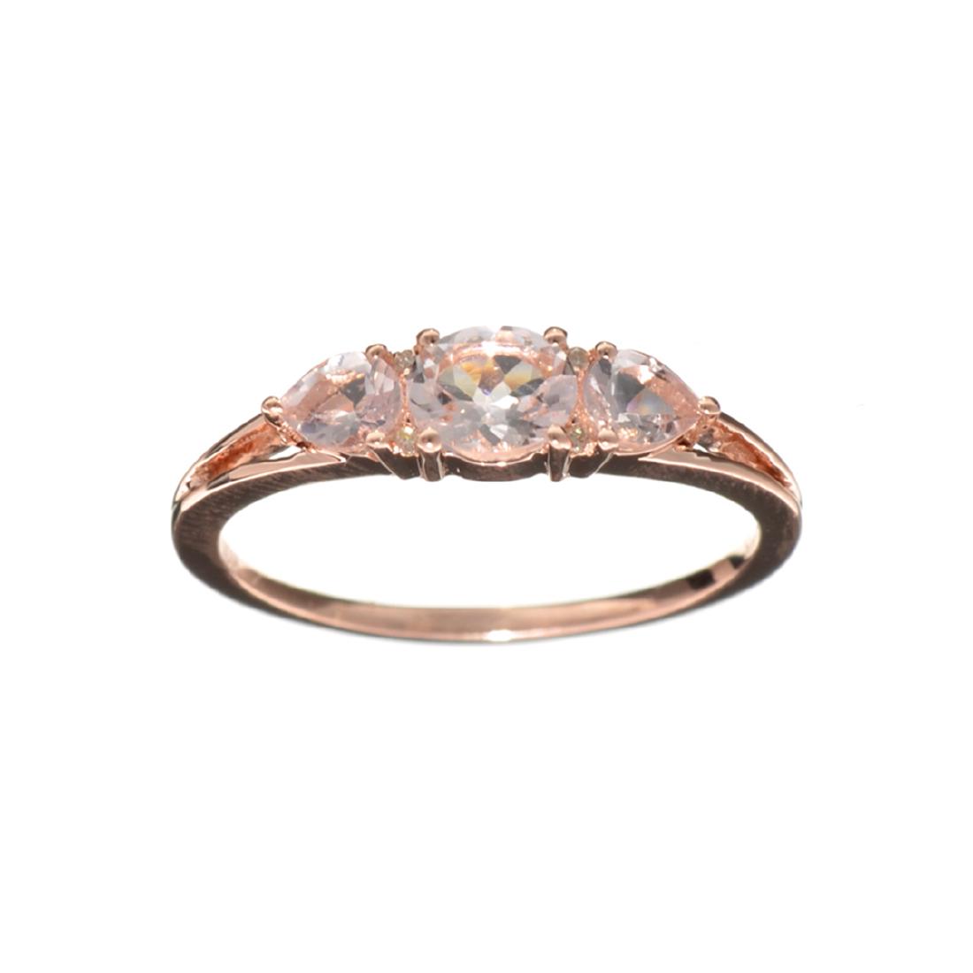 Designer Sebastian 14 KT Rose Gold, 0.73CT Morganite: Gov. File: H-29075 Fine Jewelry, Designer Sebastian 14 kt Rose Gold, 0.73CT Morganite and 0.01CT Round Brilliant Cut Diamond Ring Retail Replacement Value: $1.0K Asset Type: Ring Shipping: $19.95