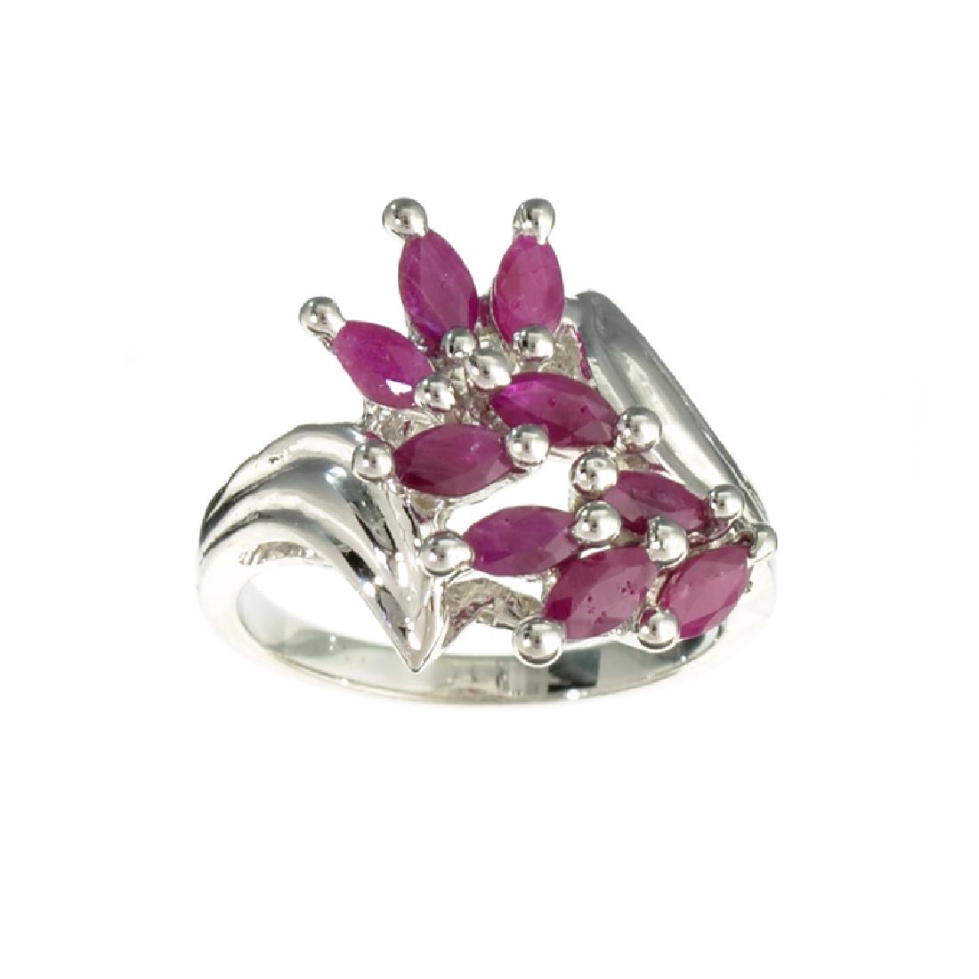 APP: 1.6k 1.75CT Marquise Cut Ruby And Platinum Over: Gov. File: 95033 1.75CT Marquise Cut Ruby And Platinum Over Sterling Silver Ring Retail Replacement Value: $1.6K Asset Type: Ring Shipping: $19.95