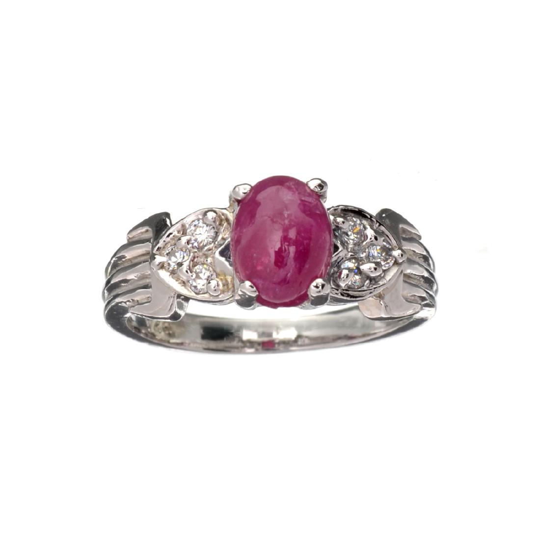APP: 0.8k 1.49CT Ruby And Topaz Platinum Over Sterling: Gov. File: 95075 1.49CT Ruby And Topaz Platinum Over Sterling Silver Ring Retail Replacement Value: $0.8K Asset Type: Ring Shipping: $19.95