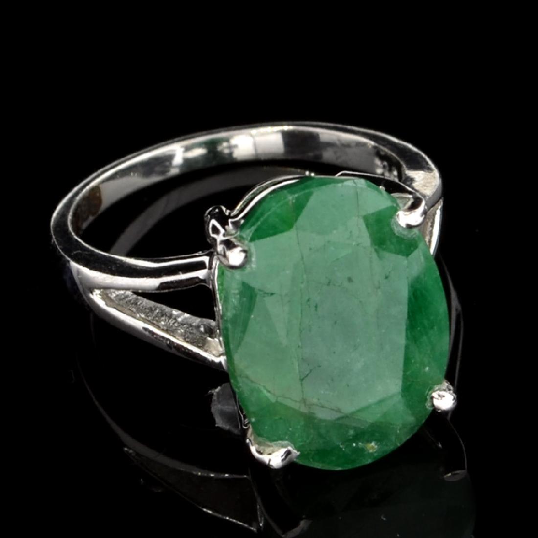 Fine Jewelry Designer Sebastian 9.10CT Oval Cut Green: Gov. File: K-02541 Fine Jewelry Designer Sebastian 9.10CT Oval Cut Green Beryl Emerald and Sterling Silver Ring Retail Replacement Value:$0.5K Asset Type: Ring Shipping: $19.95