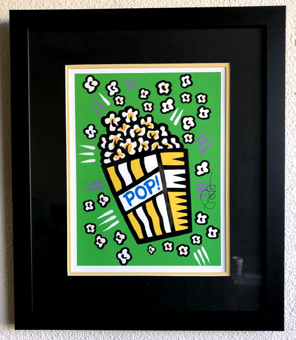 Burton Morris - ''''Popcorn'''' Green Framed Giclee: Gov. File: M-13819 Burton Morris - ''''Popcorn'''' Green Framed Giclee Original Signature Asset Type: Collectable Shipping: $24.95. Item may be pick up only, or require additional shipping charges due
