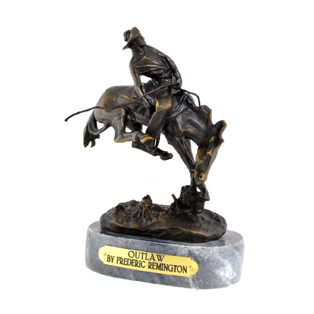 Outlaw- By Frederic Remington- Bronze Reissue: Gov. File: T-16089 Outlaw- By Frederic Remington- Bronze Reissue Asset Type: Museum Quality Bronze Shipping: $29.95