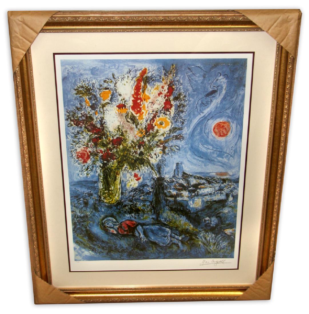 Marc Chagall (After) 'La Dormeuse Aux Fleurs' Framed &: Gov. File: M-06330 Marc Chagall (After) 'La Dormeuse Aux Fleurs' Framed & Matted Asset Type: Print Shipping: $24.95. Item may be pick up only, or require additional shipping charges due to weight or s