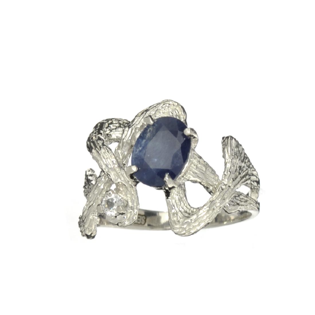 APP: 1.4k Fine Jewelry Designer Sebastian, 1.63CT Blue: Gov. File: H-29740 Fine Jewelry Designer Sebastian, 1.63CT Blue Sapphite And White Topaz Sterling Silver Ring Retail Replacement Value: $1.4K Asset Type: Ring Shipping: $19.95
