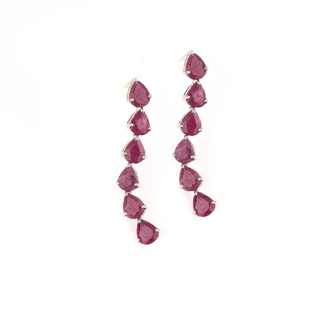 APP: 2k Fine Jewelry 6.62CT Pear Cut Ruby And Platinum: Gov. File: H-02108 Fine Jewelry 6.62CT Pear Cut Ruby And Platinum Over Sterling Silver Earrings Retail Replacement Value: $2.0K Asset Type: Earrings Shipping: $19.95