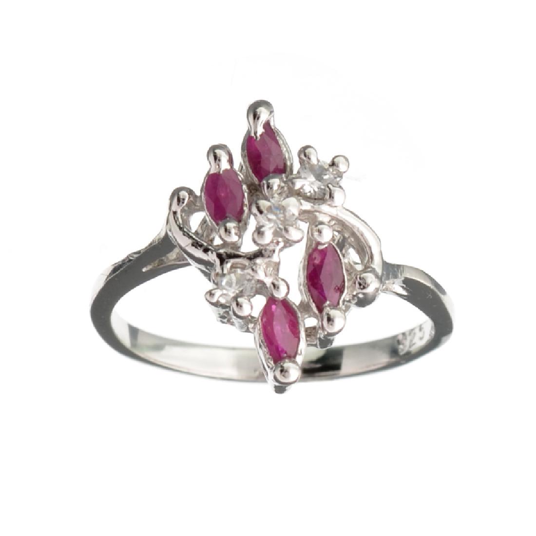 APP: 1k Fine Jewelry 0.50CT Ruby And Topaz Platinum: Gov. File: H-00096 Fine Jewelry 0.50CT Ruby And Topaz Platinum Over Sterling Silver Ring Retail Replacement Value: $1.0K Asset Type: Ring Shipping: $19.95