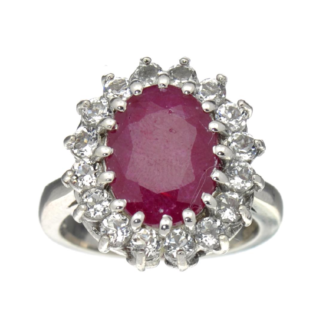 Rare Designer Sebastian Vintage, Ruby And White: Gov. File: H-40134 Rare Designer Sebastian Vintage, Ruby And White Sapphire Sterling Silver Ring Asset Type: Ring Shipping: $19.95