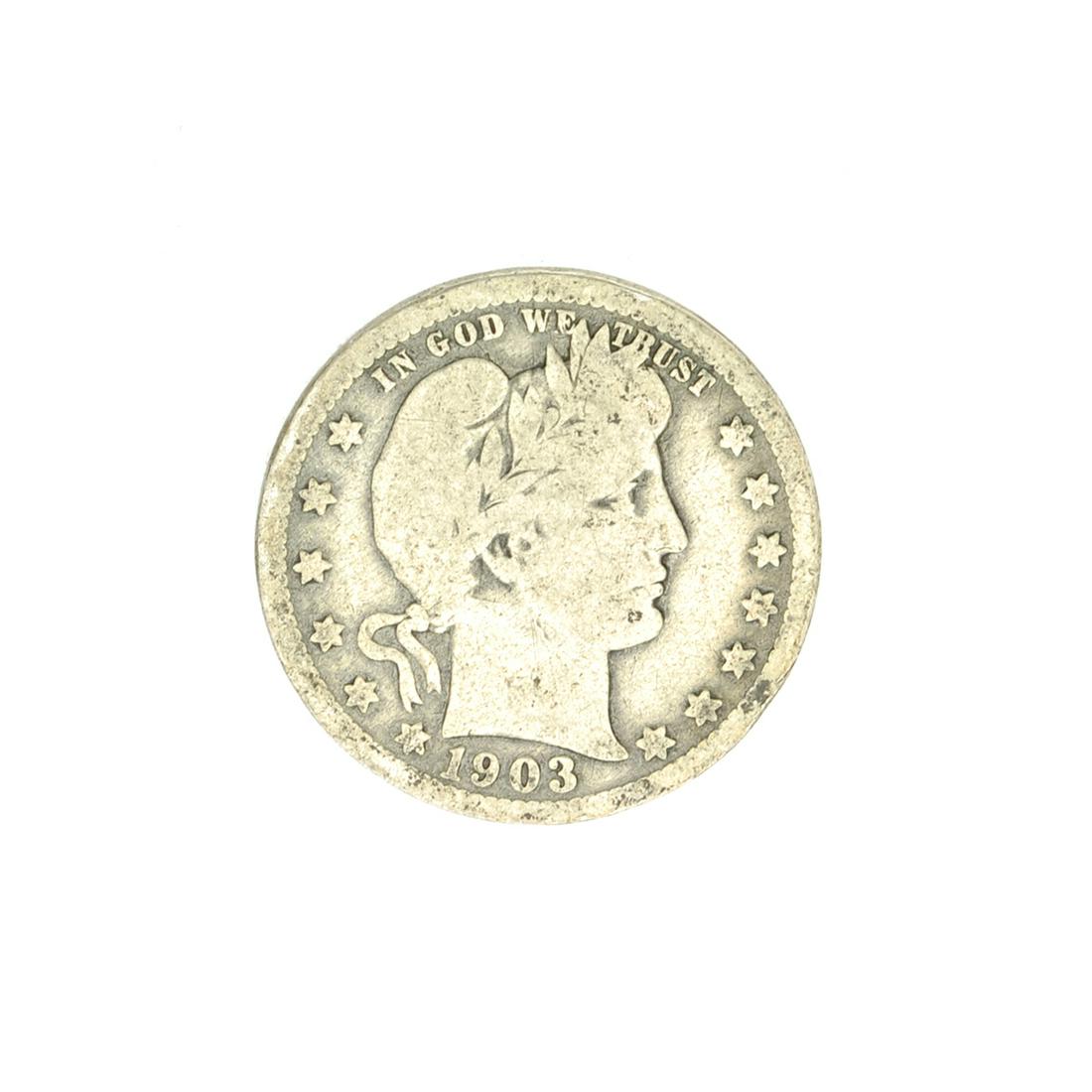 1903-O Barber Head Quarter Dollar Coin: Gov. File: C-64790 1903-O Barber Head Quarter Dollar Coin Asset Type: Quarter Dollar Coin Shipping: $9.95