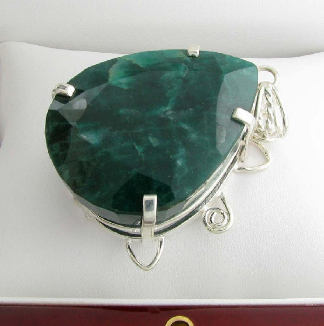 APP: 15.2k Fine Jewelry Designer Sebastian 370.45CT: Gov. File: K-01172 Fine Jewelry Designer Sebastian 370.45CT Pear Cut Emerald and Sterling Silver Pendant Retail Replacement Value:$15.1KAsset Type: Pendant Shipping: $19.95