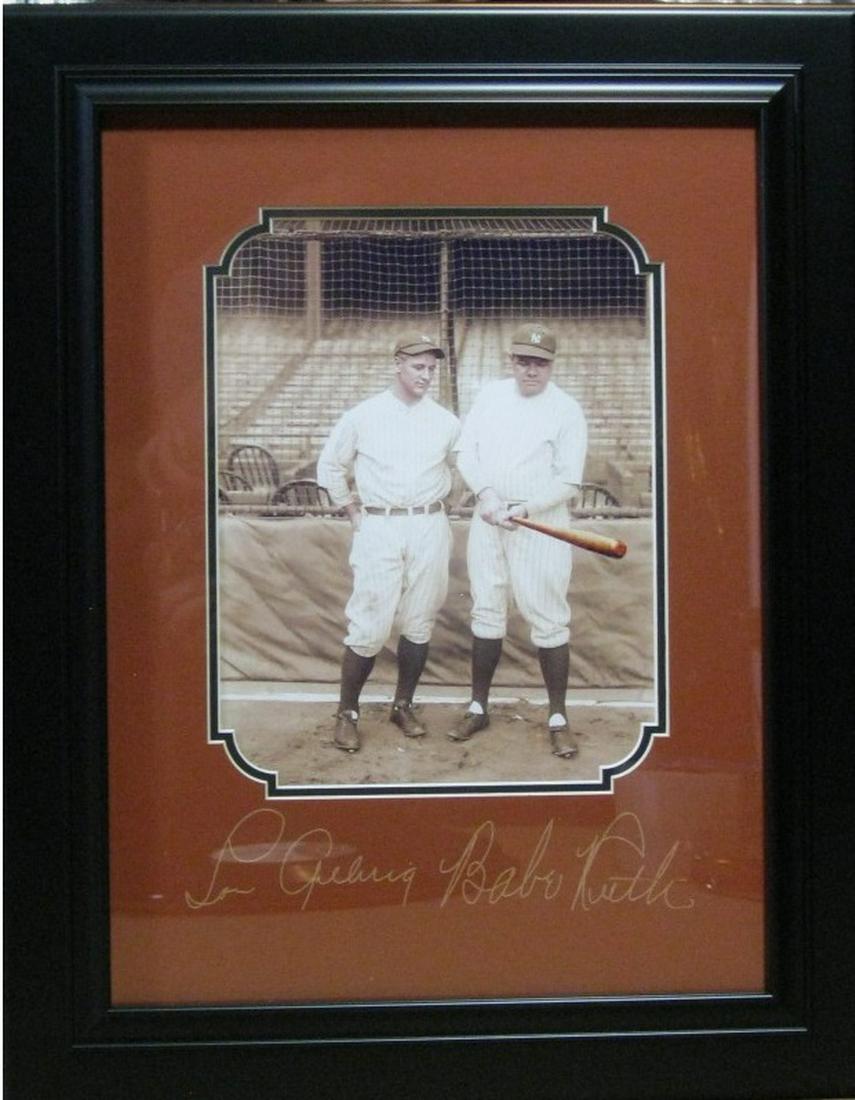 Babe Ruth and Lou Gehrig - Plate Signatures: Gov. File: M-09424 Babe Ruth and Lou Gehrig - Plate Signatures Asset Type: SportShipping: $24.95. Item may be pick up only, or require additional shipping charges due to weight or size.