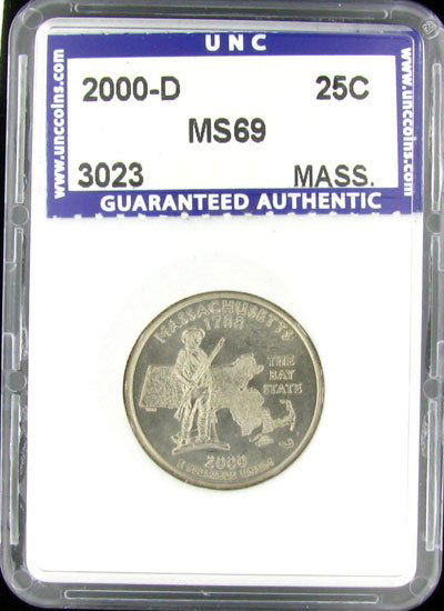 2000-D MS69 Mass. Quarter Dollar Coin - Investme